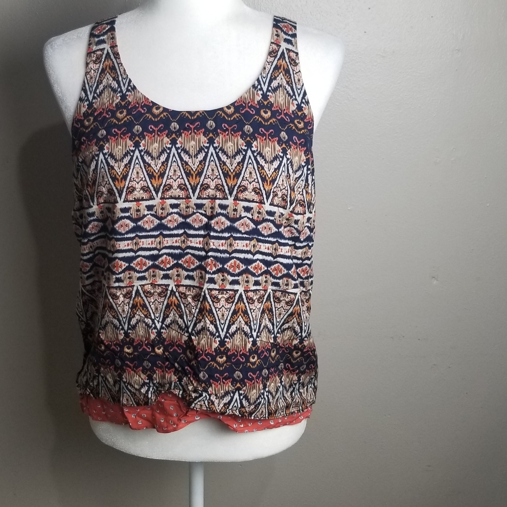 Lucy & Laurel sleeveless boho top size S